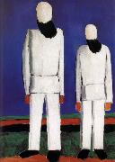 Kasimir Malevich Two men portrait oil painting artist